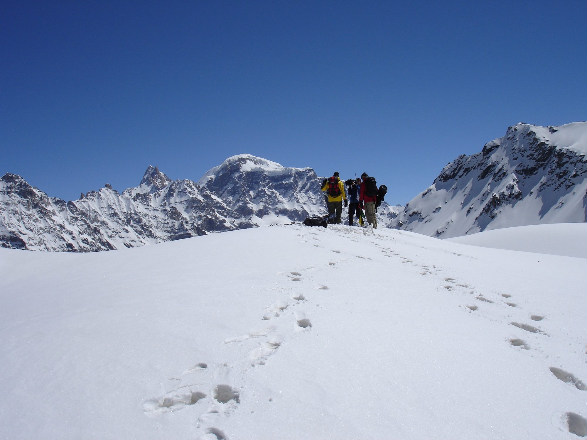ski touring alpine mountain view